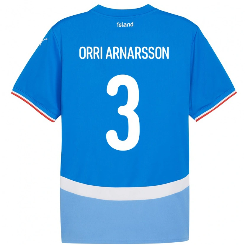 Danxen Damen Island Egill Orri Arnarsson #3 Blau Heimtrikot Trikot 24-26 T-Shirt