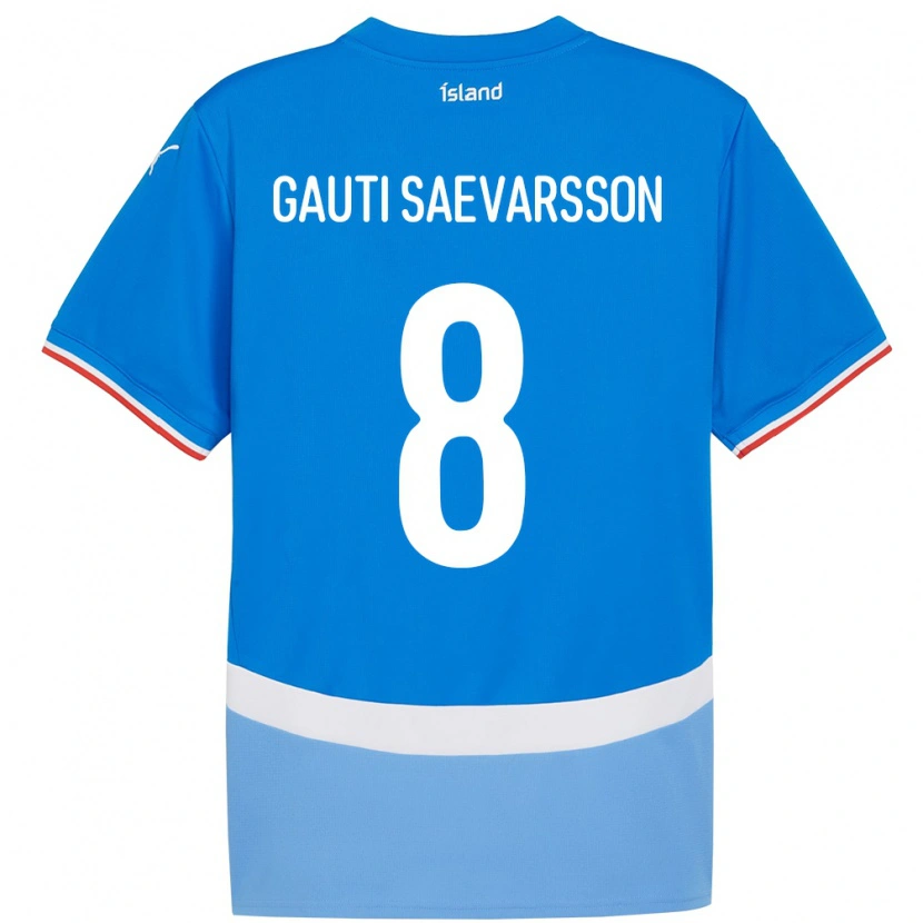 Danxen Damen Island Gudmar Gauti Saevarsson #8 Blau Heimtrikot Trikot 24-26 T-Shirt
