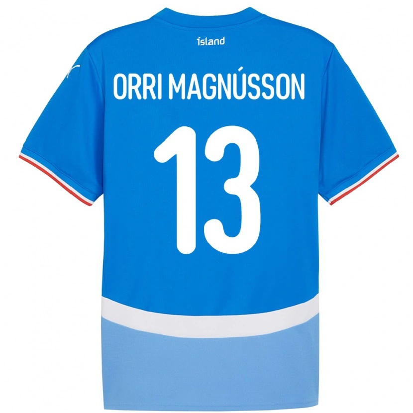 Danxen Damen Island Ásgeir Orri Magnússon #13 Blau Heimtrikot Trikot 24-26 T-Shirt