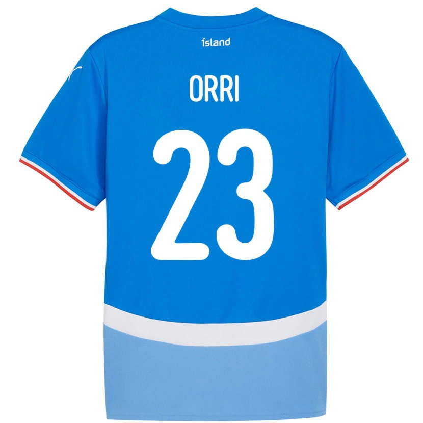 Danxen Damen Island Ágúst Orri Thorsteinsson #23 Blau Heimtrikot Trikot 24-26 T-Shirt