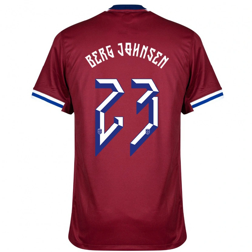 Danxen Damen Norwegen Lasse Berg Johnsen #23 Rot Blau Weiß Heimtrikot Trikot 24-26 T-Shirt