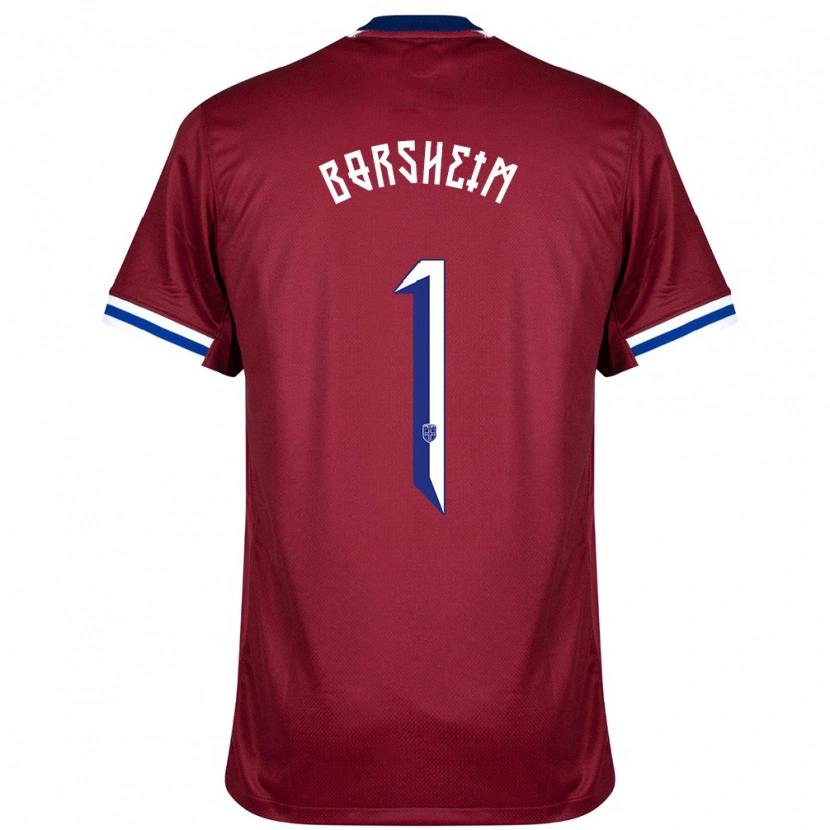 Danxen Damen Norwegen Martin Børsheim #1 Rot Blau Weiß Heimtrikot Trikot 24-26 T-Shirt