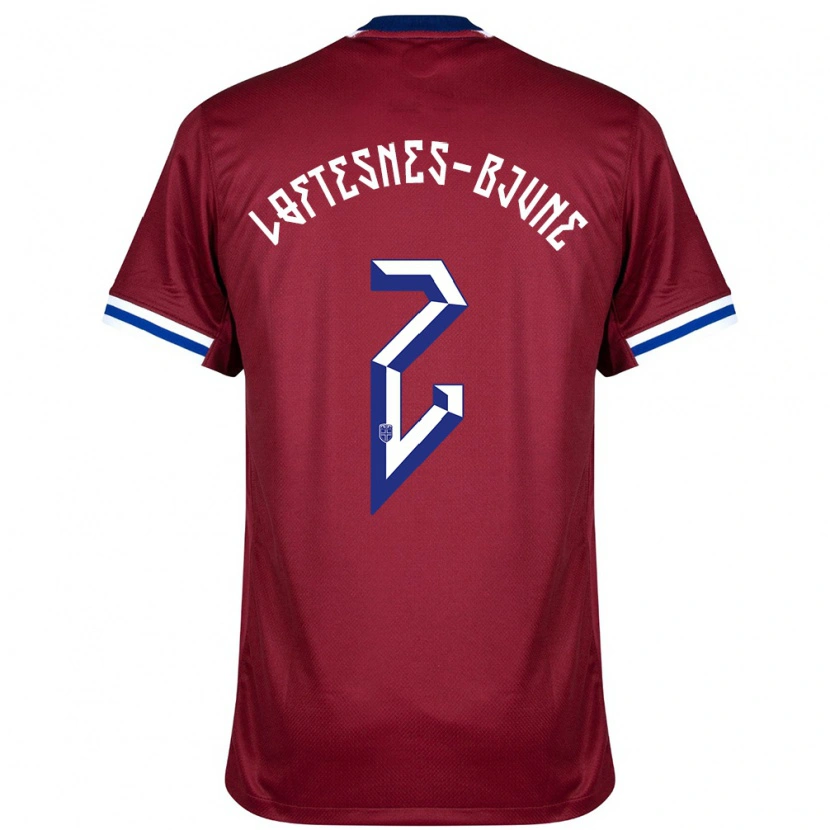 Danxen Damen Norwegen Filip Loftesnes-Bjune #2 Rot Blau Weiß Heimtrikot Trikot 24-26 T-Shirt