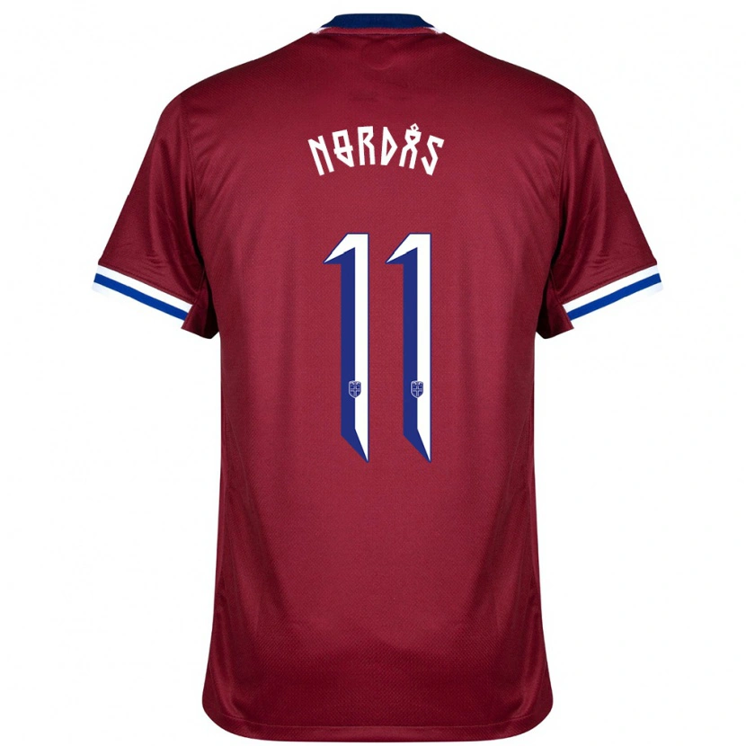Danxen Damen Norwegen Lasse Nordås #11 Rot Blau Weiß Heimtrikot Trikot 24-26 T-Shirt