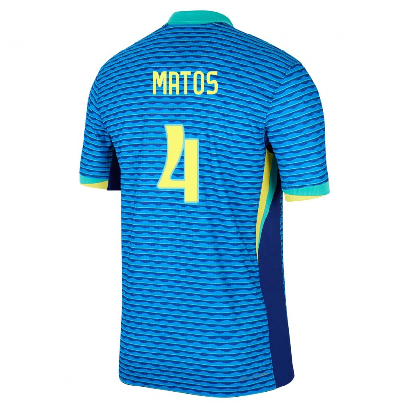 Danxen Damen Brasilien Ryan Matos #4 Blau Auswärtstrikot Trikot 24-26 T-Shirt