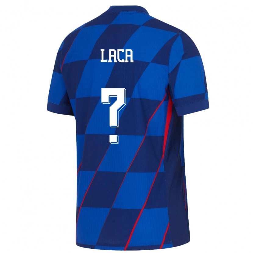 Danxen Damen Kroatien Ivan Laca #0 Blau Auswärtstrikot Trikot 24-26 T-Shirt