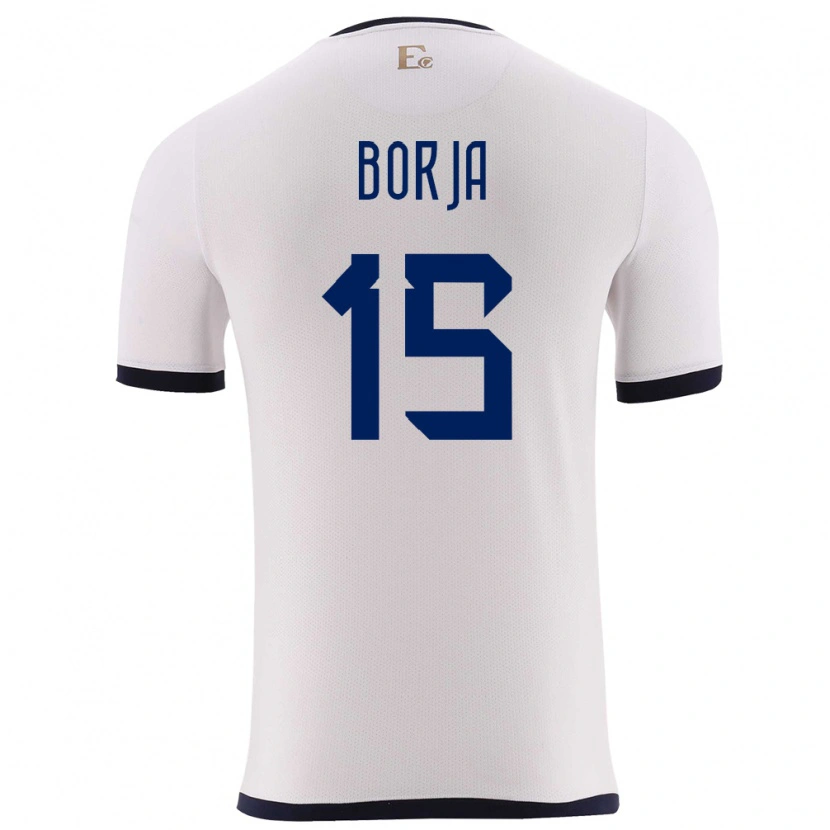 Danxen Damen Ecuador Ronny Borja #15 Weiß Auswärtstrikot Trikot 24-26 T-Shirt