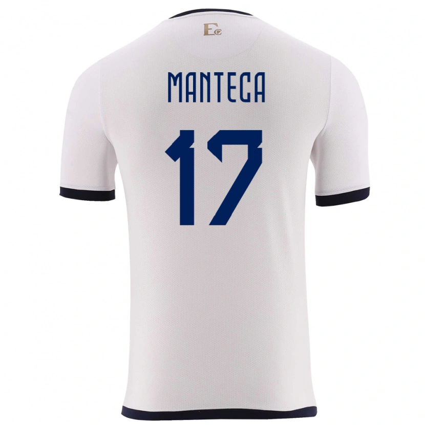 Danxen Damen Ecuador Demcy Manteca #17 Weiß Auswärtstrikot Trikot 24-26 T-Shirt