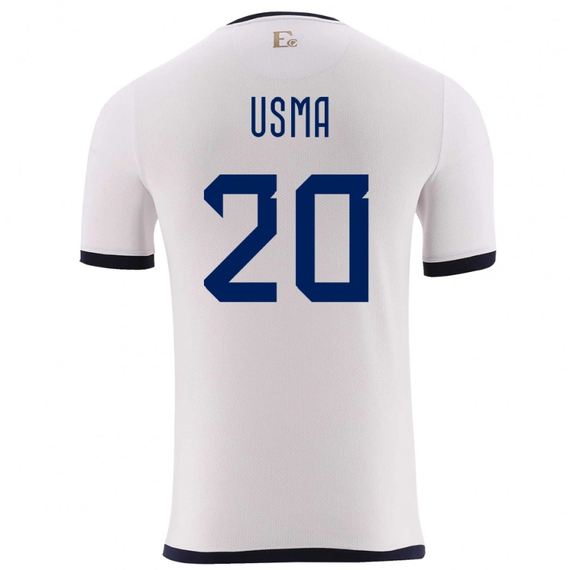 Danxen Damen Ecuador Juan Usma #20 Weiß Auswärtstrikot Trikot 24-26 T-Shirt