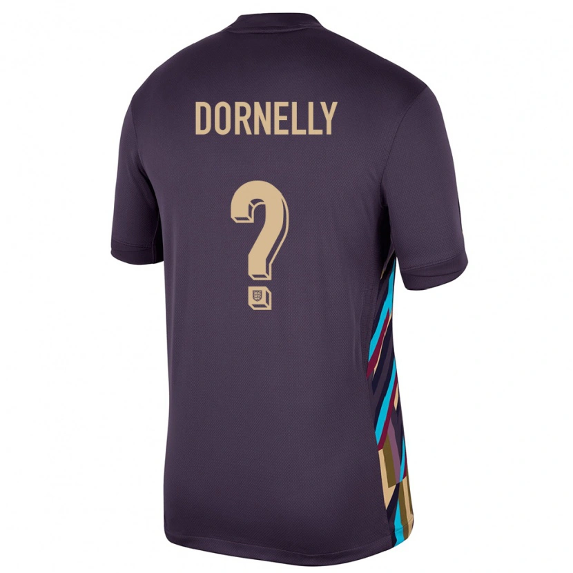 Danxen Damen England James Dornelly #0 Dunkle Rosine Auswärtstrikot Trikot 24-26 T-Shirt