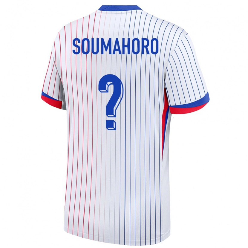 Danxen Damen Frankreich Aboubaka Soumahoro #0 Weiß Auswärtstrikot Trikot 24-26 T-Shirt