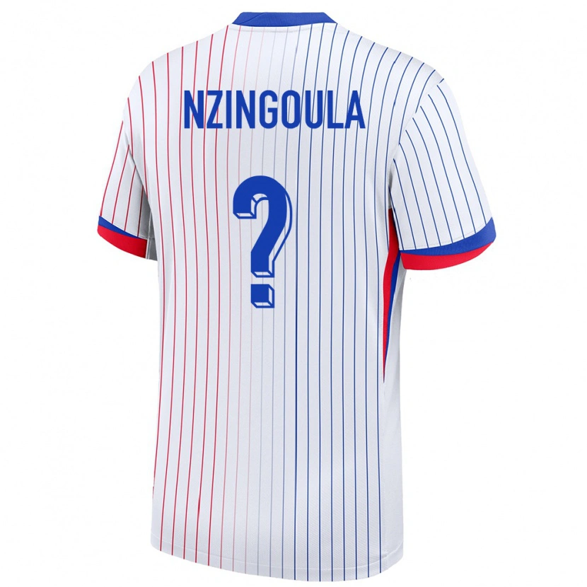 Danxen Damen Frankreich Rabby Nzingoula #0 Weiß Auswärtstrikot Trikot 24-26 T-Shirt