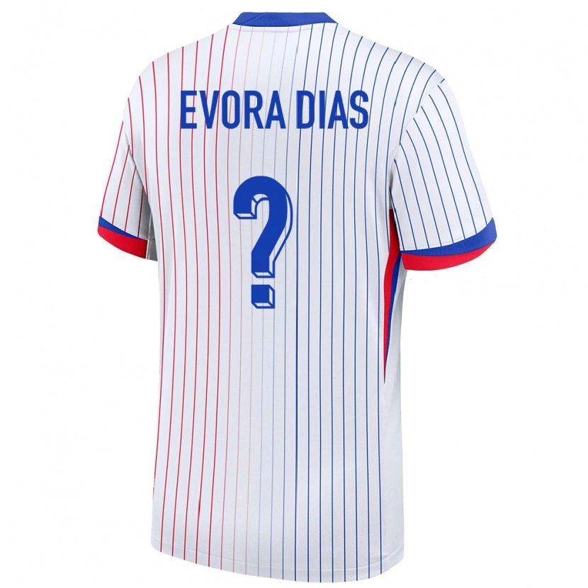 Danxen Damen Frankreich Enzo Evora Dias #0 Weiß Auswärtstrikot Trikot 24-26 T-Shirt
