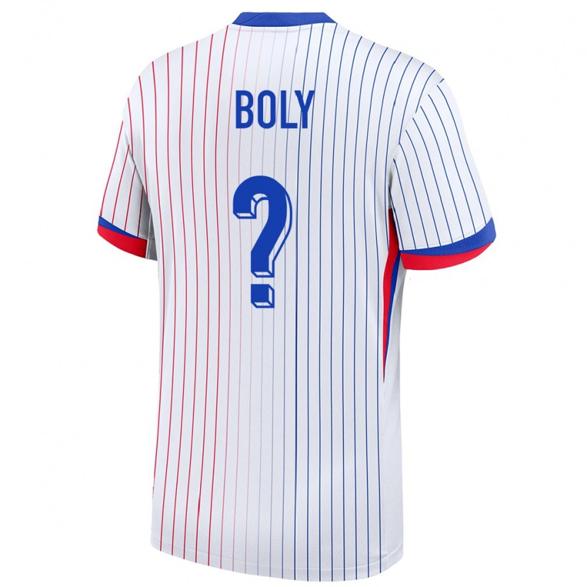 Danxen Damen Frankreich David Boly #0 Weiß Auswärtstrikot Trikot 24-26 T-Shirt