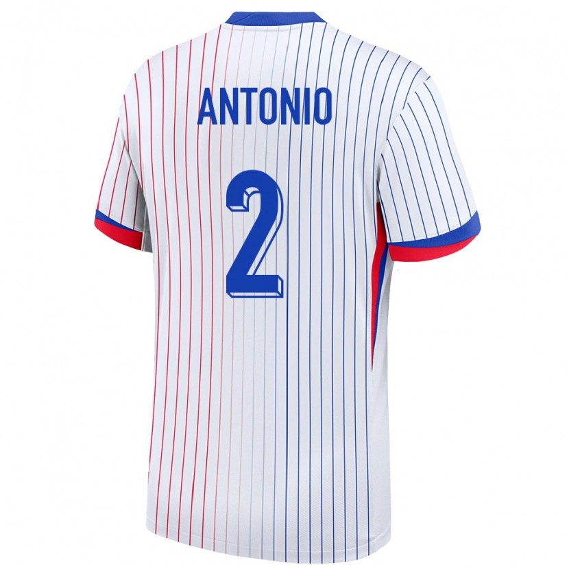 Danxen Damen Frankreich Kyllian Antonio #2 Weiß Auswärtstrikot Trikot 24-26 T-Shirt