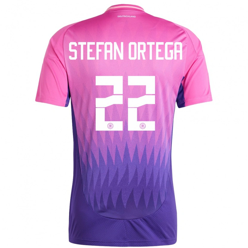 Danxen Damen Deutschland Stefan Ortega #22 Pink Lila Auswärtstrikot Trikot 24-26 T-Shirt