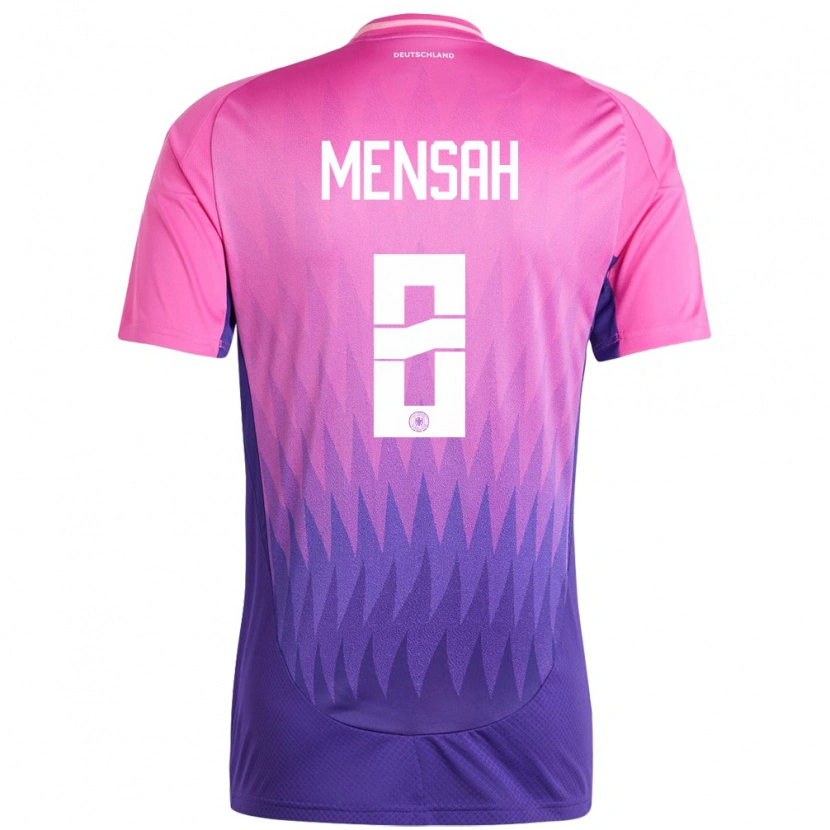 Danxen Damen Deutschland Naba Mensah #8 Pink Lila Auswärtstrikot Trikot 24-26 T-Shirt