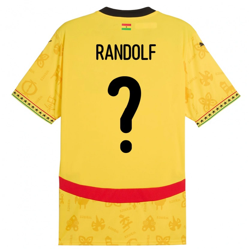 Danxen Damen Ghana Augustine Randolf #0 Gelb Auswärtstrikot Trikot 24-26 T-Shirt