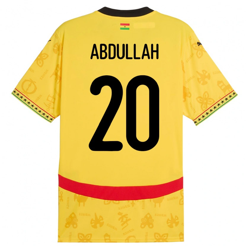 Danxen Damen Ghana Razak Abdullah #20 Gelb Auswärtstrikot Trikot 24-26 T-Shirt