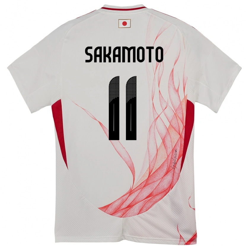 Danxen Damen Japan Isa Sakamoto #11 Weiß Auswärtstrikot Trikot 24-26 T-Shirt
