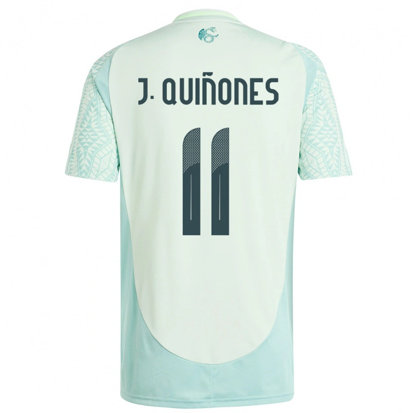 Danxen Damen Mexiko Julián Quiñones #11 Leinengrün Auswärtstrikot Trikot 24-26 T-Shirt