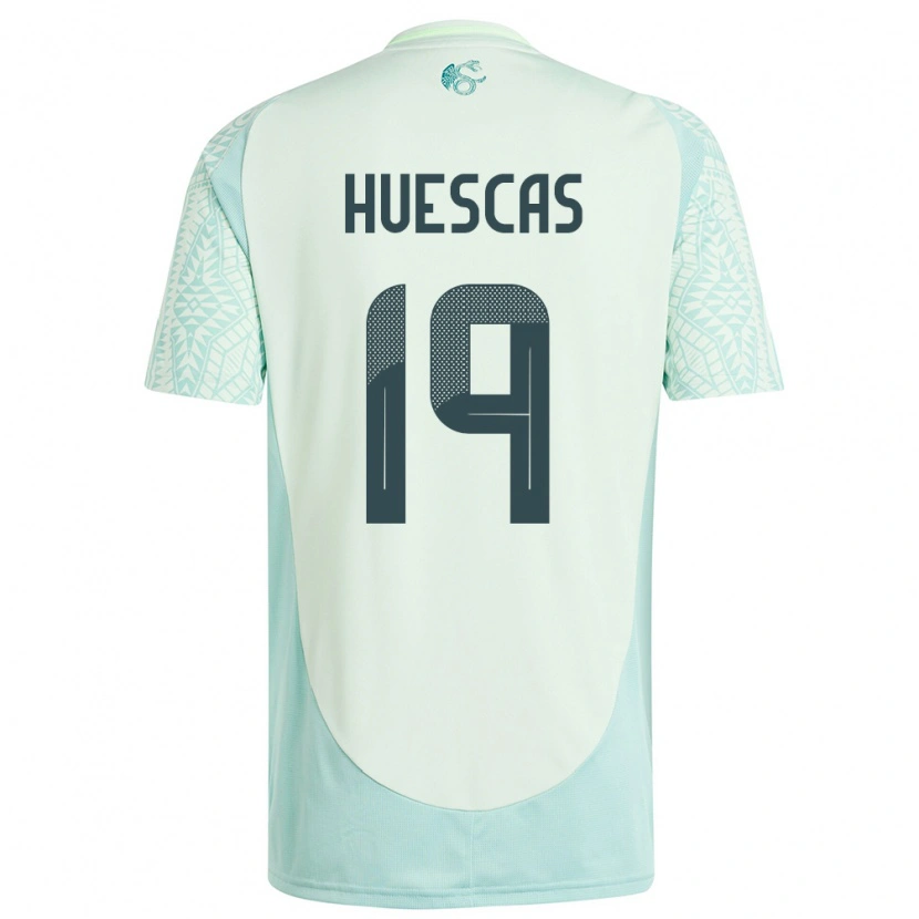 Danxen Damen Mexiko Rodrigo Huescas #19 Leinengrün Auswärtstrikot Trikot 24-26 T-Shirt