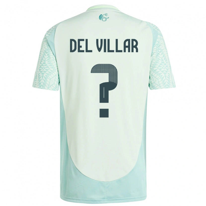 Danxen Damen Mexiko Everardo Del Villar #0 Leinengrün Auswärtstrikot Trikot 24-26 T-Shirt