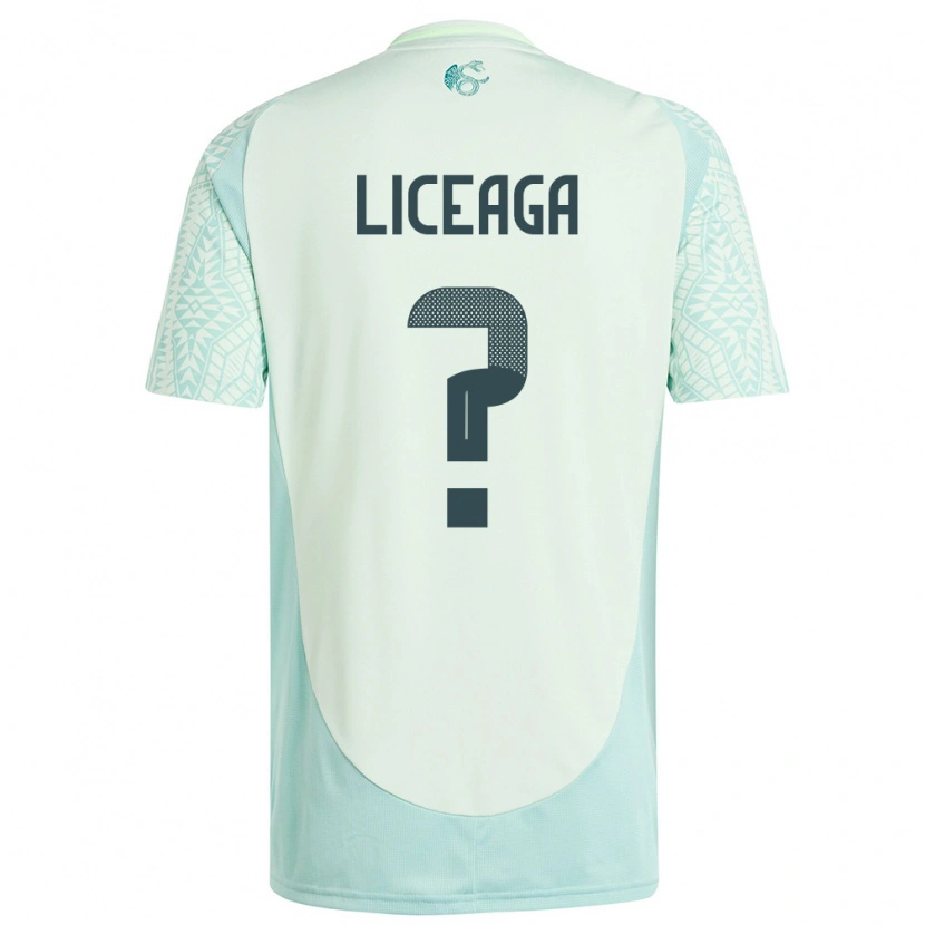Danxen Damen Mexiko Sebastián Liceaga #0 Leinengrün Auswärtstrikot Trikot 24-26 T-Shirt
