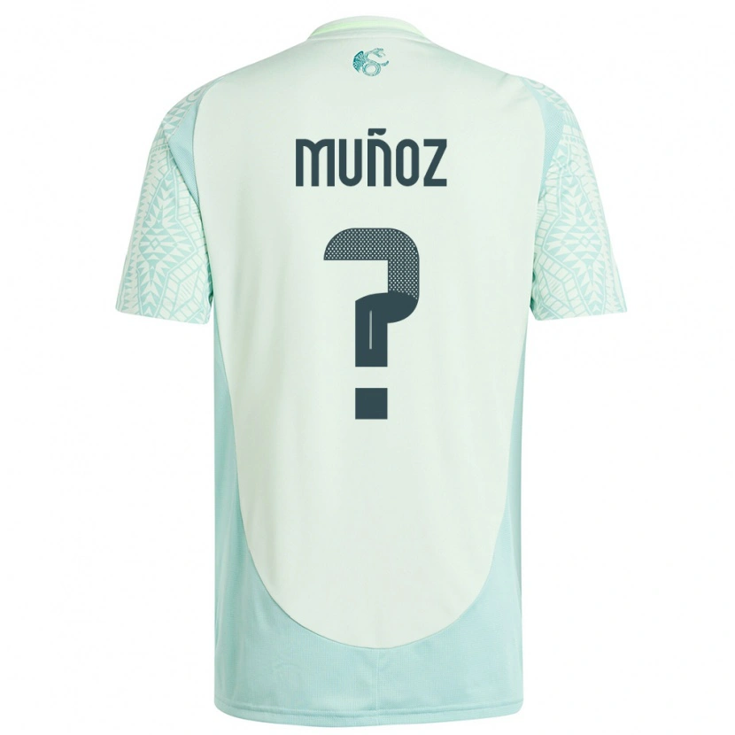 Danxen Damen Mexiko Emiliano Muñoz #0 Leinengrün Auswärtstrikot Trikot 24-26 T-Shirt