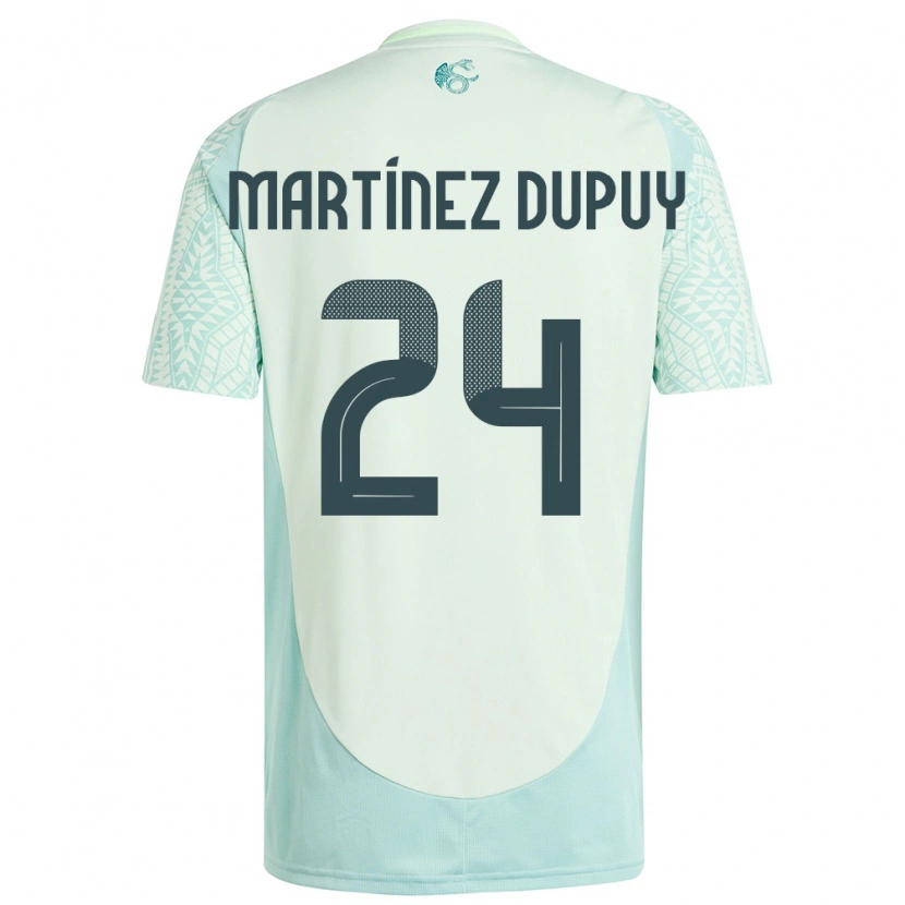 Danxen Damen Mexiko Luca Martínez Dupuy #24 Leinengrün Auswärtstrikot Trikot 24-26 T-Shirt