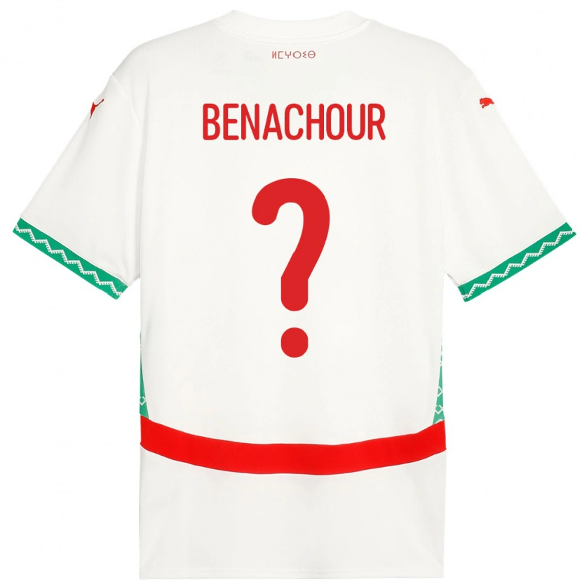 Danxen Damen Marokko Illyès Benachour #0 Weiß Auswärtstrikot Trikot 24-26 T-Shirt