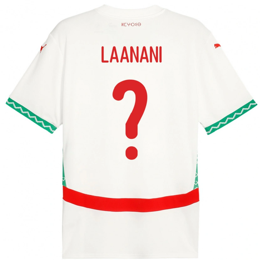 Danxen Damen Marokko Kamal Laanani #0 Weiß Auswärtstrikot Trikot 24-26 T-Shirt