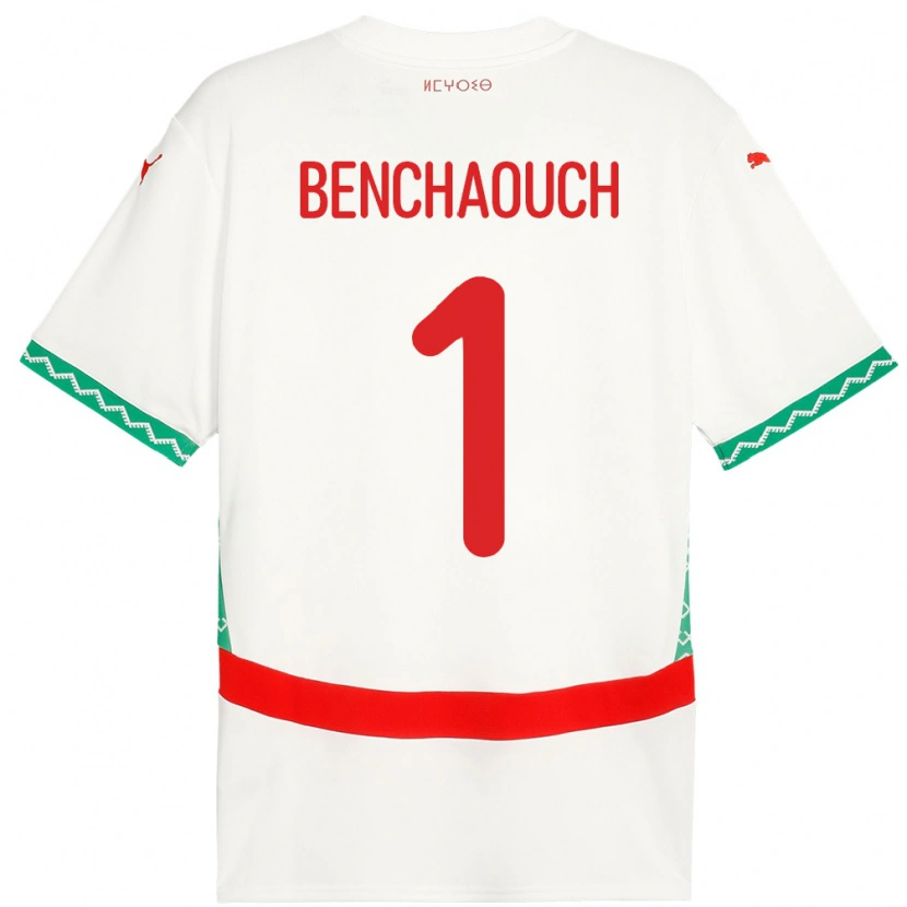 Danxen Damen Marokko Yanis Benchaouch #1 Weiß Auswärtstrikot Trikot 24-26 T-Shirt