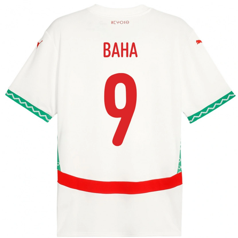 Danxen Damen Marokko Ziyad Baha #9 Weiß Auswärtstrikot Trikot 24-26 T-Shirt