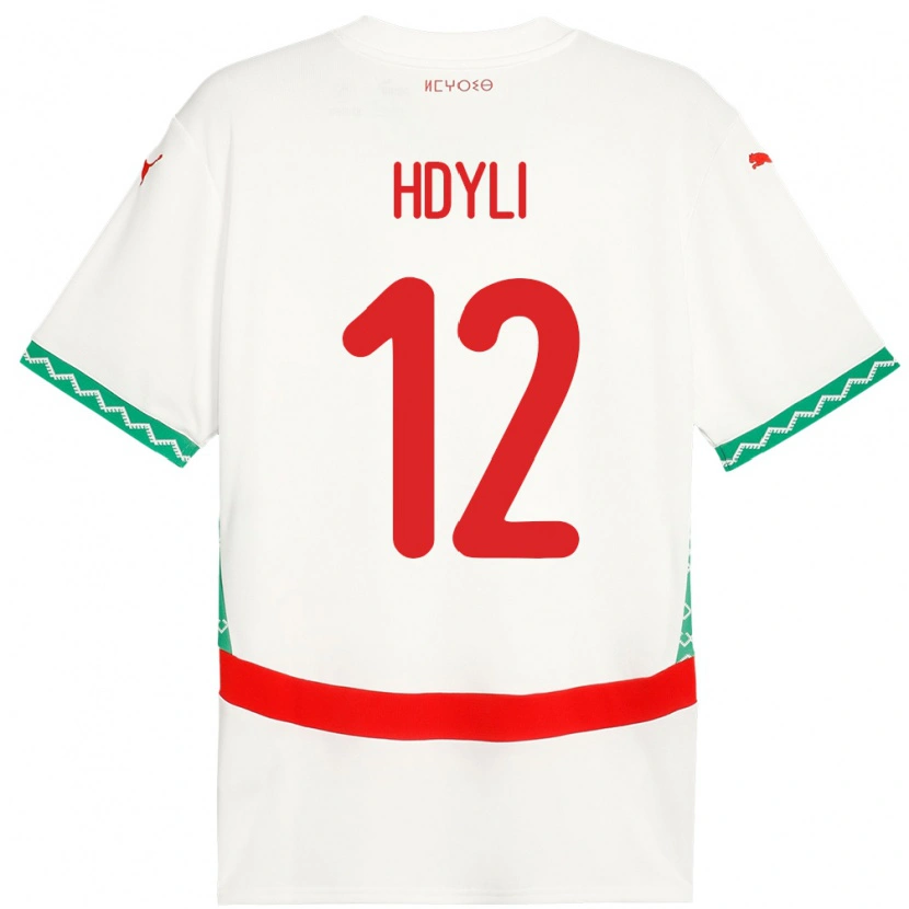 Danxen Damen Marokko Ayoub Hdyli #12 Weiß Auswärtstrikot Trikot 24-26 T-Shirt