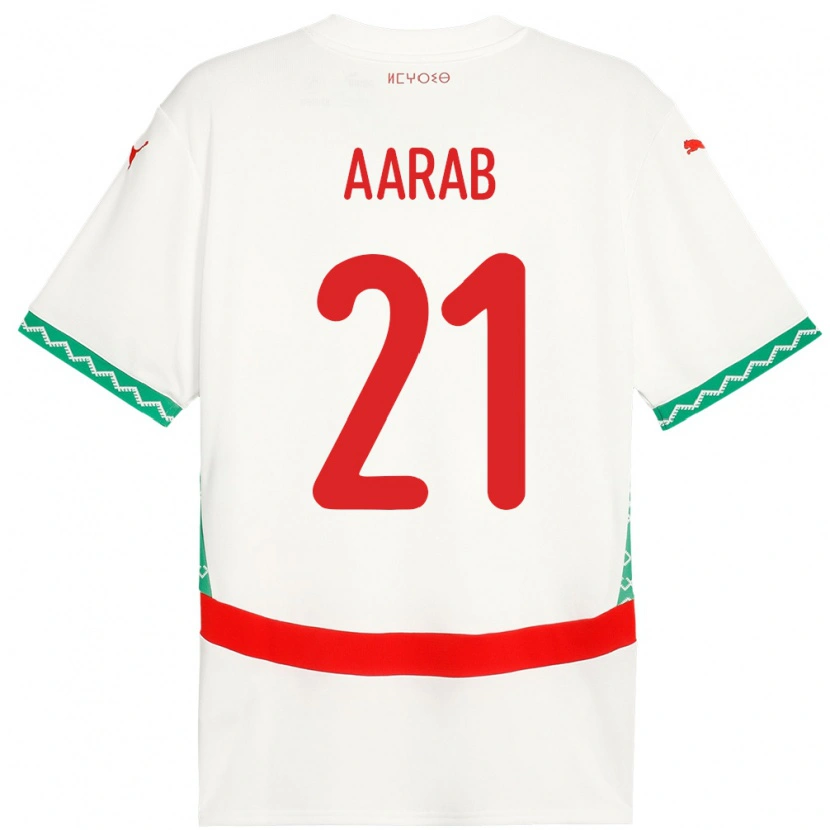 Danxen Damen Marokko Zyad Aarab #21 Weiß Auswärtstrikot Trikot 24-26 T-Shirt