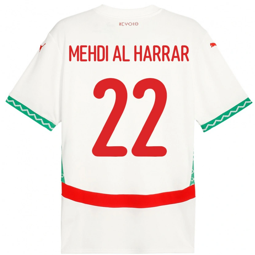 Danxen Damen Marokko El Mehdi Al Harrar #22 Weiß Auswärtstrikot Trikot 24-26 T-Shirt