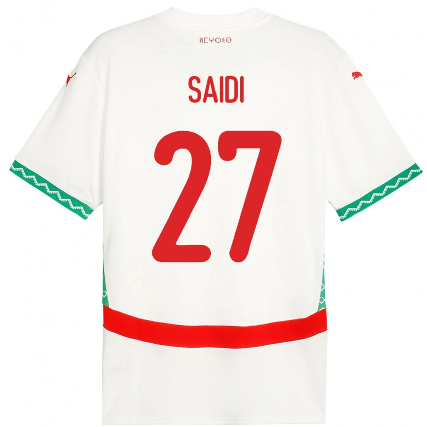 Danxen Damen Marokko Yahya Saidi #27 Weiß Auswärtstrikot Trikot 24-26 T-Shirt