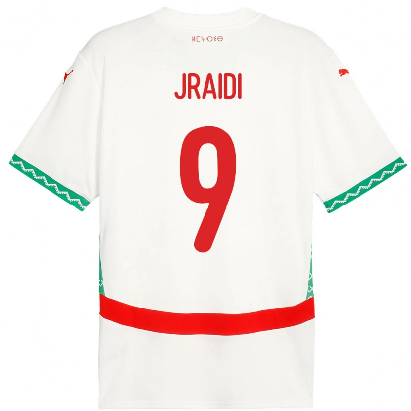 Danxen Damen Marokko Ibtissam Jraidi #9 Weiß Auswärtstrikot Trikot 24-26 T-Shirt