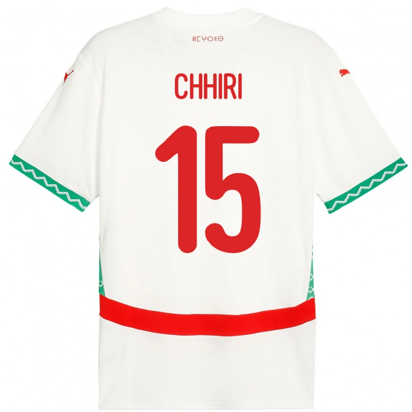 Danxen Damen Marokko Ghizlane Chhiri #15 Weiß Auswärtstrikot Trikot 24-26 T-Shirt