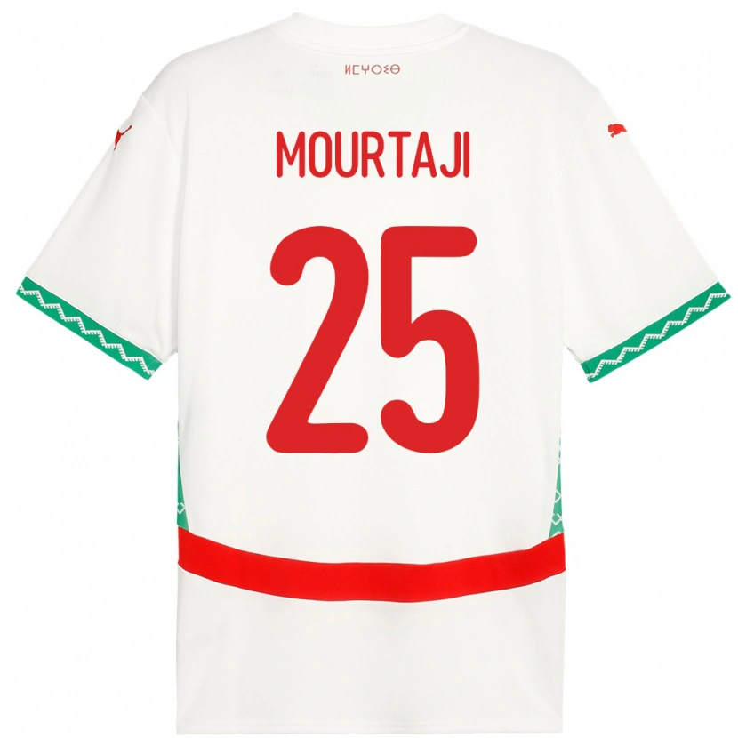Danxen Damen Marokko Chaymaa Mourtaji #25 Weiß Auswärtstrikot Trikot 24-26 T-Shirt