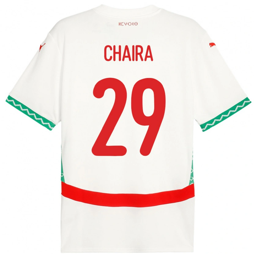Danxen Damen Marokko Ilyas Chaira #29 Weiß Auswärtstrikot Trikot 24-26 T-Shirt