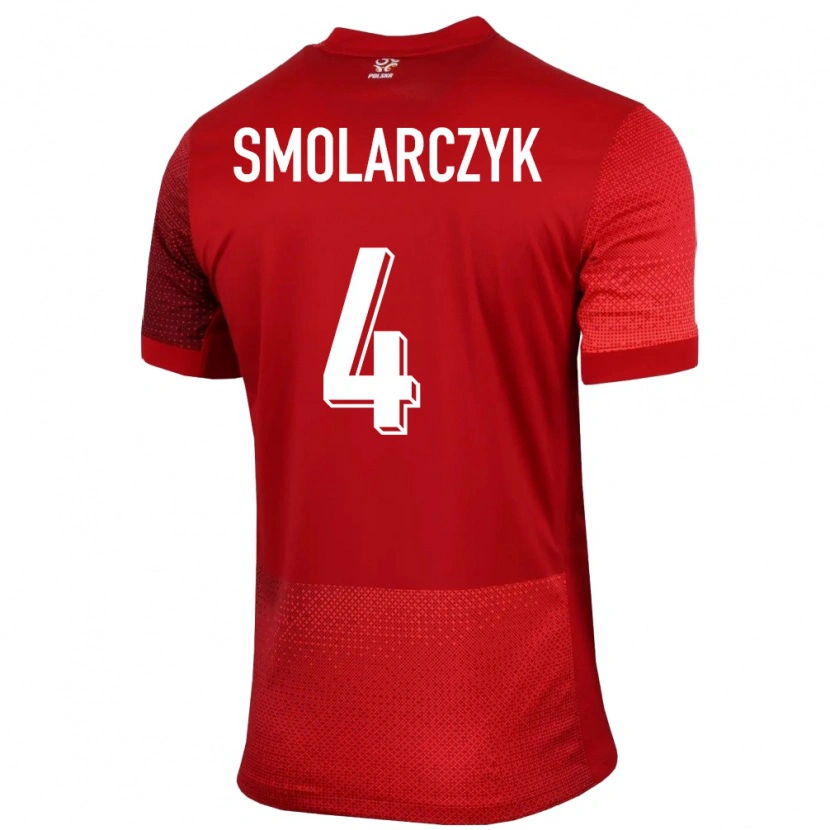 Danxen Damen Polen Bartlomiej Smolarczyk #4 Rot Auswärtstrikot Trikot 24-26 T-Shirt