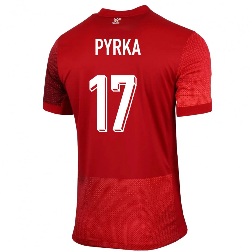 Danxen Damen Polen Arkadiusz Pyrka #17 Rot Auswärtstrikot Trikot 24-26 T-Shirt
