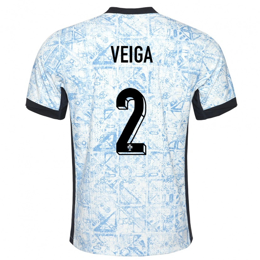 Danxen Damen Portugal Danilo Veiga #2 Cremeblau Auswärtstrikot Trikot 24-26 T-Shirt