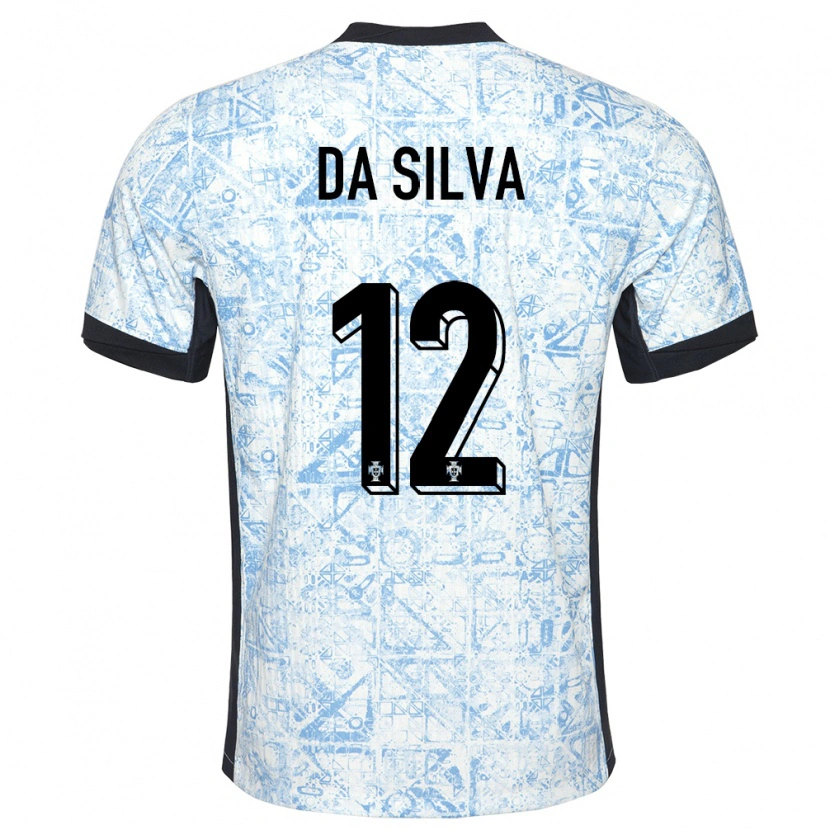Danxen Damen Portugal Rodrigo Da Silva #12 Cremeblau Auswärtstrikot Trikot 24-26 T-Shirt
