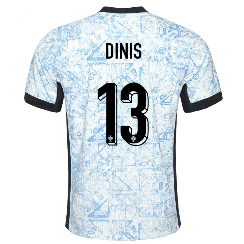 Danxen Damen Portugal Vasco Dinis #13 Cremeblau Auswärtstrikot Trikot 24-26 T-Shirt