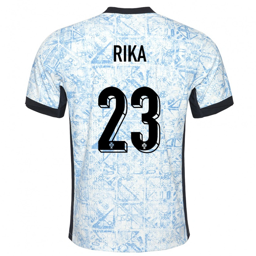 Danxen Damen Portugal Rika #23 Cremeblau Auswärtstrikot Trikot 24-26 T-Shirt