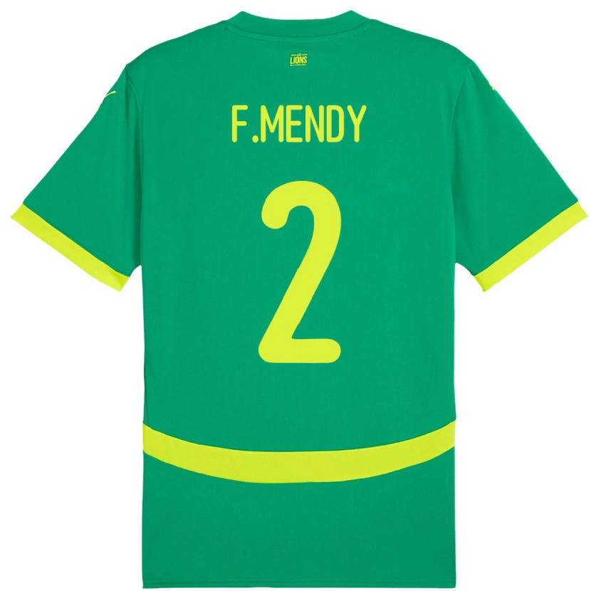 Danxen Damen Senegal Formose Mendy #2 Grün Auswärtstrikot Trikot 24-26 T-Shirt