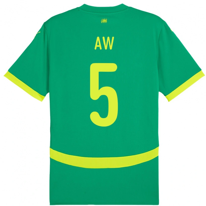 Danxen Damen Senegal Souleymane Aw #5 Grün Auswärtstrikot Trikot 24-26 T-Shirt